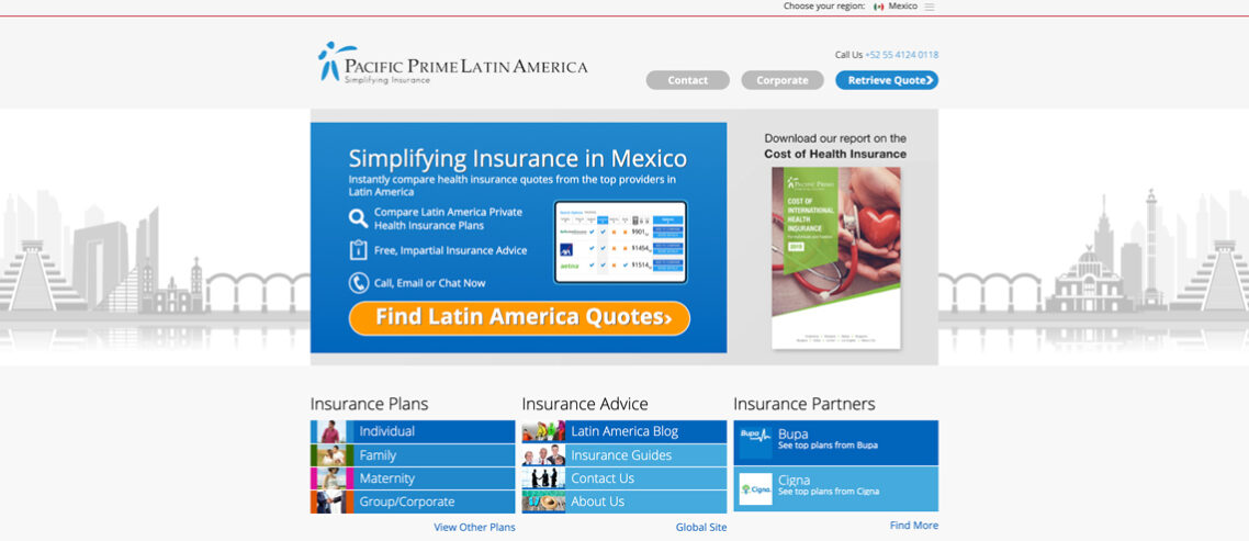 Pacific Prime Latin America launches its brand new website