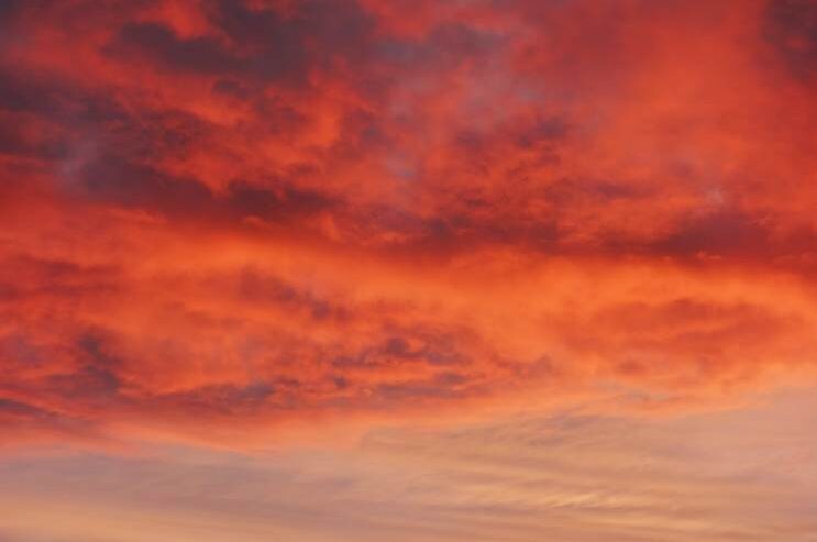 Orange red sky caused by Saharan Dust cloud