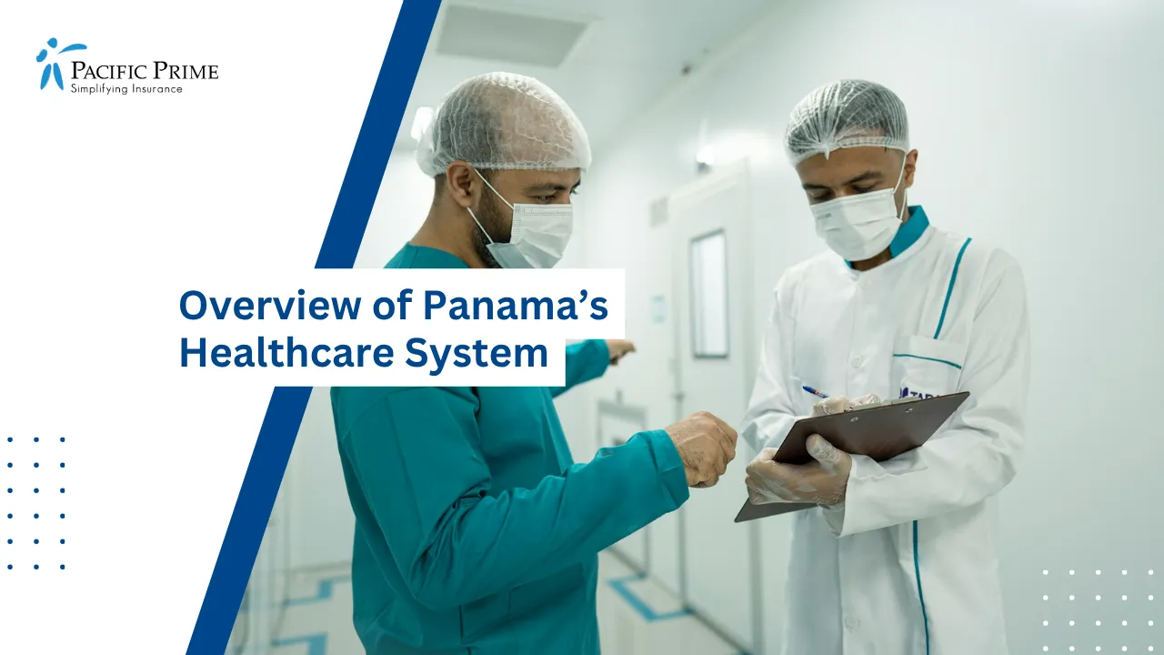 Image of Medical Professionals Exchanging Insights During A Focused Discussion with text overlay of "Overview of Panama’s Healthcare System"